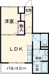 グランコート銀座 1LDKの間取図画像