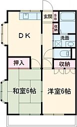 コーポルピナス 2DKの間取図画像