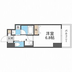 プレジオ都島本通 1Kの間取図画像