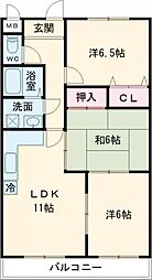 ネオ・シティ道明寺 3LDKの間取図画像