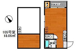 フローレンス博多駅南 ワンルームの間取図画像