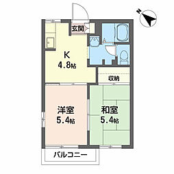 ディアス-ZENB 2Kの間取図画像