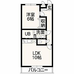 レオマンション 1LDKの間取図画像