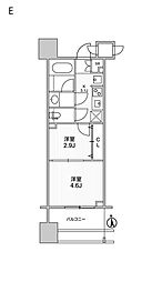 TOPAZ本厚木 1DKの間取図画像