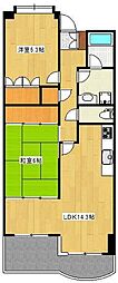 UCレジデンス小沢町 2LDKの間取図画像