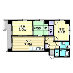 住吉144 3LDKの間取図画像