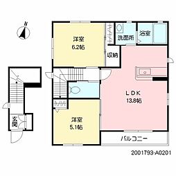 シャーメゾンSUN 2LDKの間取図画像