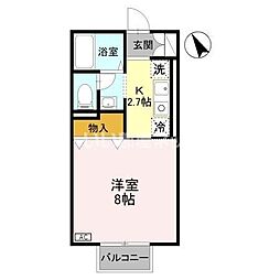 ストリームハイツ 1Kの間取図画像