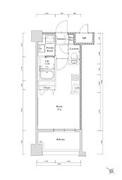 エンクレスト天神南PURE ワンルームの間取図画像