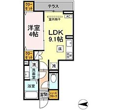 セレスティア西寺尾 A 1LDKの間取図画像