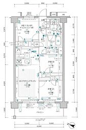 パレステージ茅ヶ崎2 3LDKの間取図画像