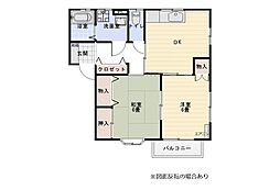 ニューライフ大野畑B 2DKの間取図画像