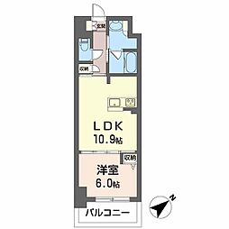 シャーメゾンステージ呉中央 1LDKの間取図画像