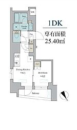 江東区深川2丁目マンション 1DKの間取図画像