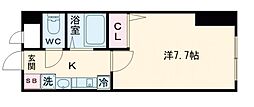 プレステージ伏石 1Kの間取図画像