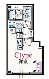 川口市中青木1丁目マンション ワンルームの間取図画像
