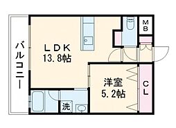 サムティ迎町 1LDKの間取図画像