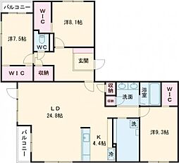 MEREA千歳 3LDKの間取図画像