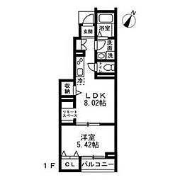 アイメゾン 1LDKの間取図画像