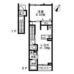 アイメゾン 1LDKの間取図画像