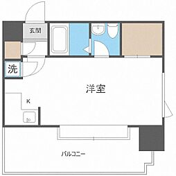 エステート・モア警固 1Kの間取図画像