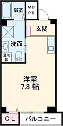 エヌエムヴァンサンク ワンルームの間取図画像