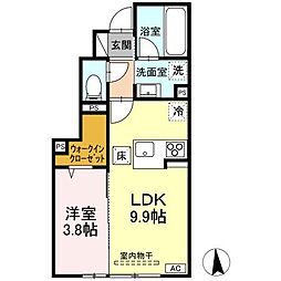 レジデンス翠 1LDKの間取図画像
