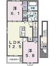 アンフィニ アムールII 2LDKの間取図画像