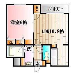 リベルテ 1LDKの間取図画像