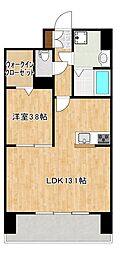クロノス40新町3 1LDKの間取図画像