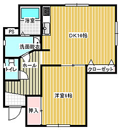 グレース・出雲 1LDKの間取図画像