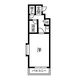 ベルトピア下松 1Kの間取図画像