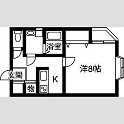 ロイヤルコート浜松町 1Kの間取図画像