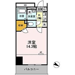 RoyalKJ 1Kの間取図画像