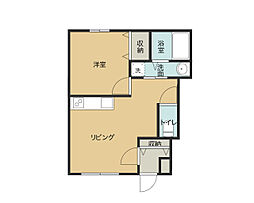 コーポキリシマ1 1LDKの間取図画像