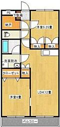 プリムローズ 2LDKの間取図画像