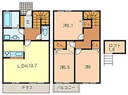 ラ・グリシーヌ 3LDKの間取図画像