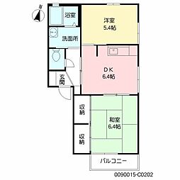 フレグランス大久保C 2DKの間取図画像