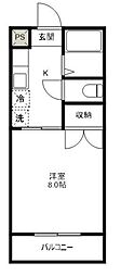 クオリティハイツ 1Kの間取図画像