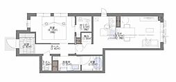プレミアス大濠 1LDKの間取図画像