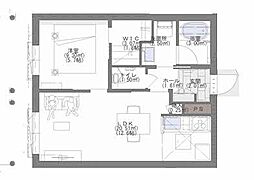 プレミアス大濠 1LDKの間取図画像