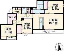 シャーメゾン グラニテ 3LDKの間取図画像