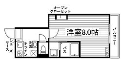 (仮称)Casa Grande東岡山 1Kの間取図画像