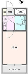 ブルーハイツK 1Kの間取図画像