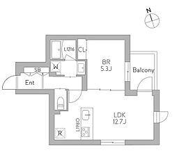 GranDuo用賀7 1LDKの間取図画像