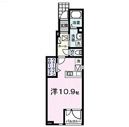 コンフォールB ワンルームの間取図画像
