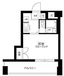 ライオンズマンション三軒茶屋第7 1Kの間取図画像