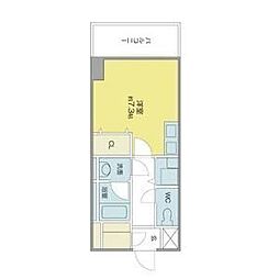 ベレーサ築地口ステーションタワー ワンルームの間取図画像