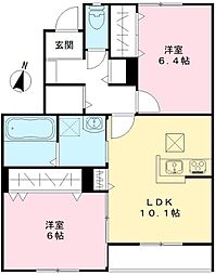 YOURMAISONKAMITOMII 2LDKの間取図画像