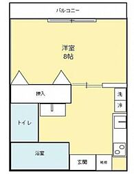 メゾン・ド・ベルE棟 1Kの間取図画像